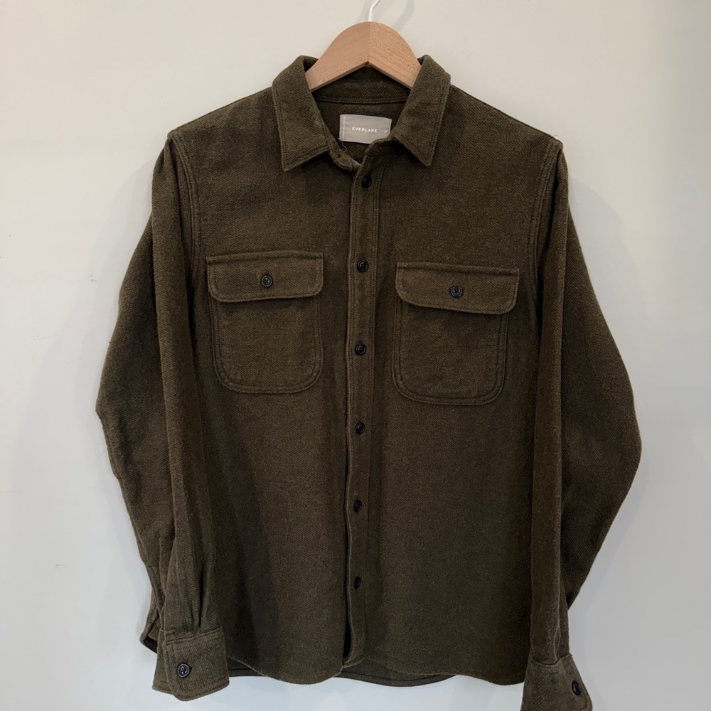 Everlane Dark Olive Men's Shirt Jacket